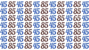 Optical Illusion: Within 9 Seconds Spot The Number 65 among 45 and 85
