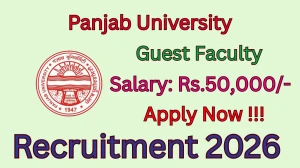 Panjab University Guest Faculty Recruitment 2026 - Apply Offline