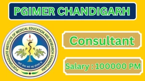PGIMER Consultant Recruitment 2026 - Apply Offline