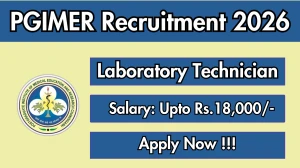PGIMER Laboratory Technician Recruitment 2026 - Apply Offline