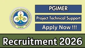 PGIMER Project Technical Support Recruitment 2026 - Apply Offline