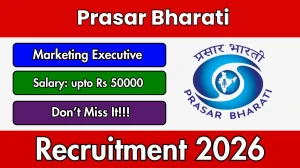 Prasar Bharati Marketing Executive Recruitment 2026 - Apply Online for 14 Posts
