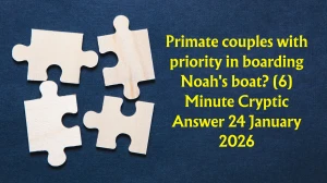 Primate couples with priority in boarding Noah's boat? (6) Minute Cryptic Answer 24 January 2026