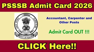 PSSSB Admit Card 2026 OUT - Download Here