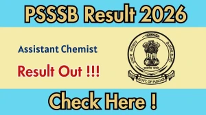PSSSB Assistant Chemist Result 2026 OUT - Download Scorecard @sssb.punjab.gov.in