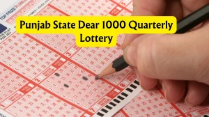 Punjab State Dear 1000 QUARTERLY Lottery Result 10.01.2026 7 PM OUT Check Winning Numbers and Prize Details