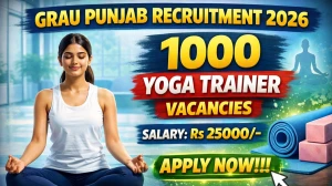 Punjab Yoga Trainer Recruitment 2026 - Apply Online for 1000 Posts