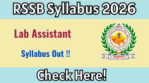 Rajasthan Lab Assistant Syllabus 2026 - Download PDF & Exam Pattern