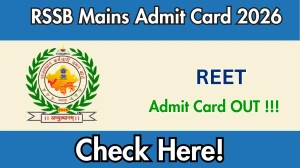 REET Mains Admit Card 2026 - Download Here