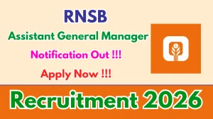 RNSB Assistant General Manager Recruitment 2026 - Apply Online