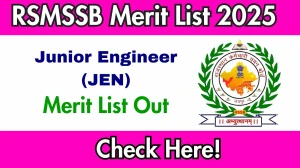 RSMSSB Junior Engineer (JEN) Merit List 2025 OUT (Direct Link) - Download Scorecard @rssb.rajasthan.gov.in