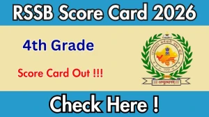 RSSB 4th Grade Score Card 2026 OUT - Download Individual Scorecard at rssb.rajasthan.gov.in