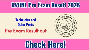 RVUNL Technician Pre Exam Result 2026 OUT (Direct Link) - Download Scorecard @energy.rajasthan.gov.in
