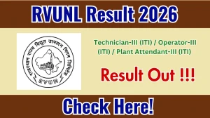 RVUNL Technician Result 2026 OUT - Download Merit List & Scorecard