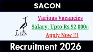 SACON Recruitment 2026 - Apply Online for 36 Project Scientist, Project Assistant And More Posts