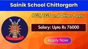 Sainik School Chittorgarh Recruitment 2026 - Apply Offline for 11 PGT, TGT and Other Posts