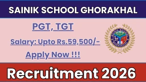 Sainik School Ghorakhal Recruitment 2026 - Apply Offline for 04 PGT, TGT Posts