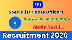 SBI Specialist Cadre Officers Recruitment 2026 - Apply Online for 02 Posts