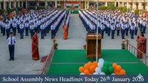 School Assembly News Headlines Today 26th January 2026: Top National, World, Sports, and Business News