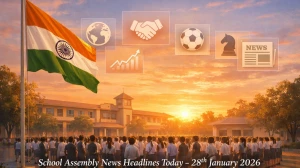 School Assembly News Headlines Today 28th January 2026: Top National, World, Sports, and Business News