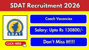 SDAT Coach Recruitment 2026 - Apply Online for 34 Posts