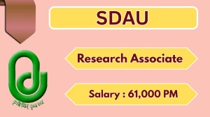 SDAU Research Associate Recruitment 2026 – Walk in