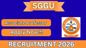 SGGU Associate Professor Recruitment 2026 – Apply Online