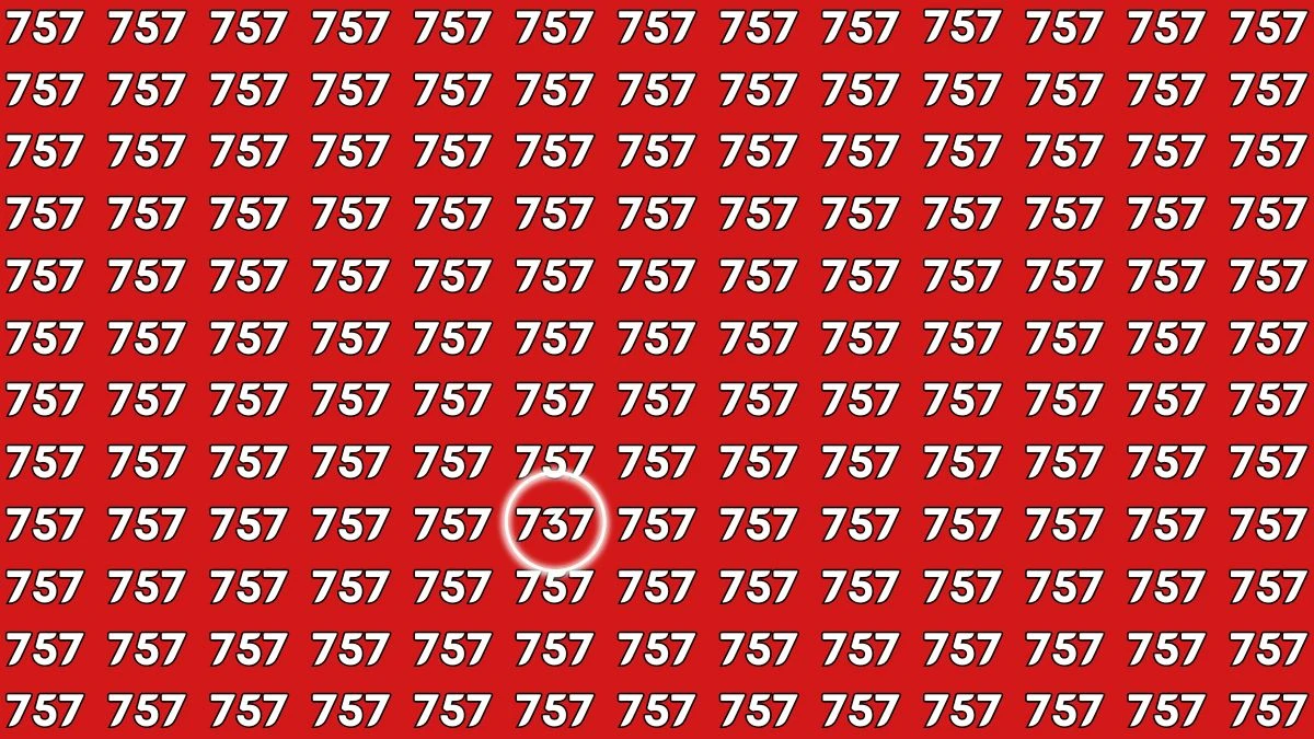 Optical Illusion 7 Seconds Challenge: Only People with Eagle Eyes Can spot the Number 737