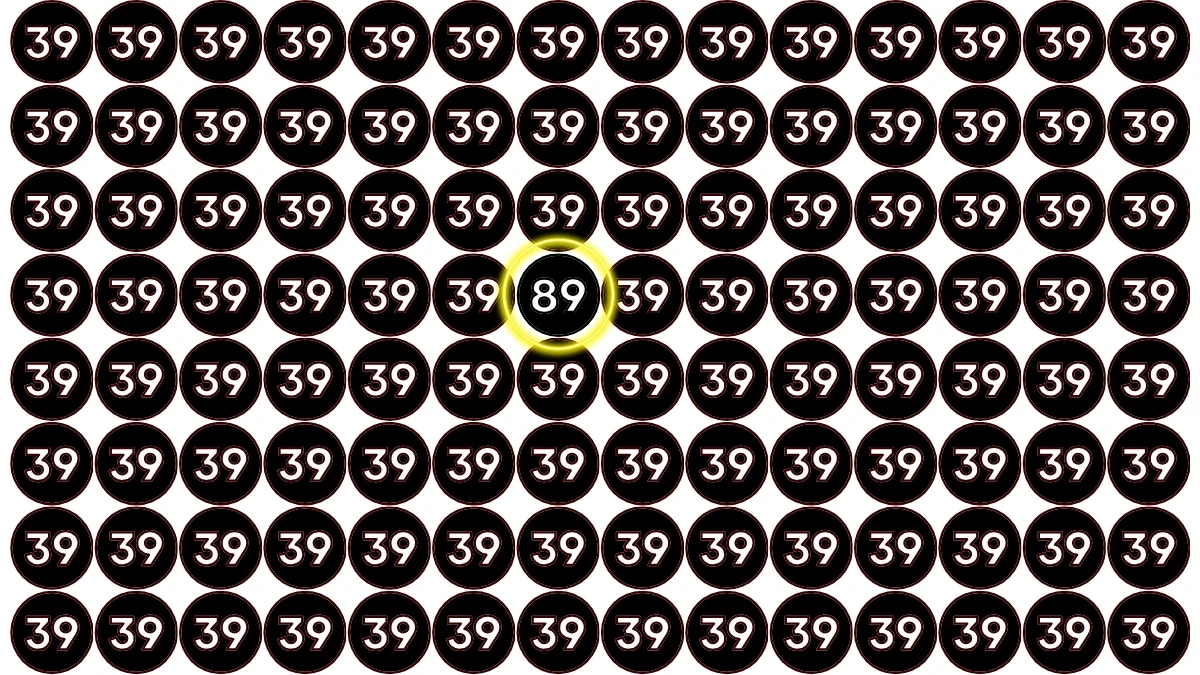 Optical Illusion Find it Out: Within 5 Seconds Spot The Number 89 among 39