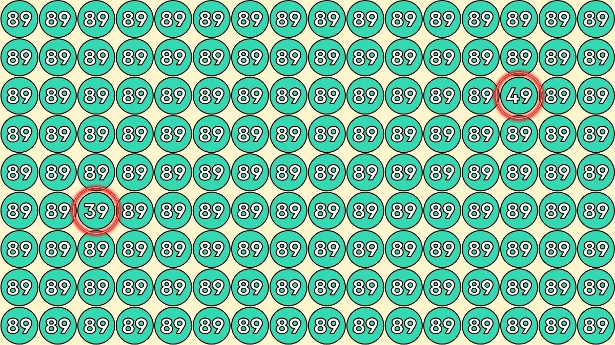 Optical Illusion Eye Challenge: within 9 Seconds Spot the Number 39 and 49 among 89