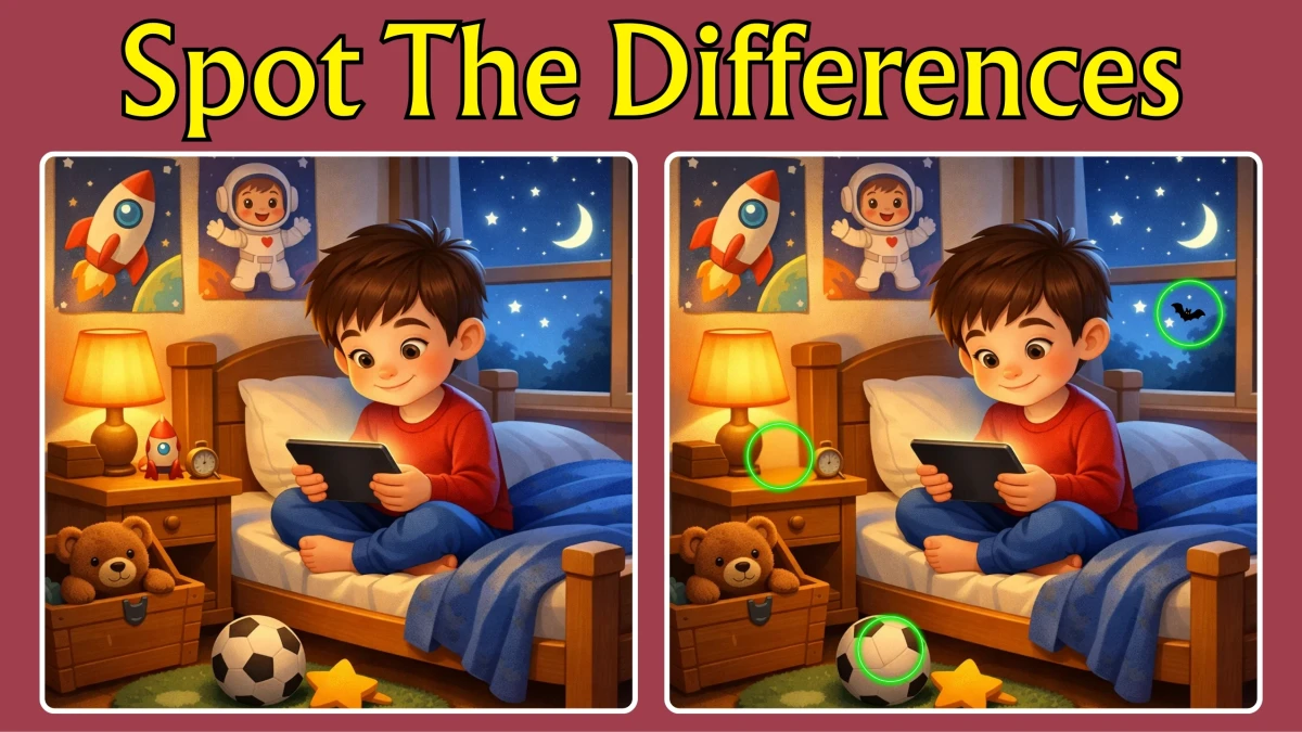 Can You Spot 3 Differences Between the Boy Reading Book Pictures in 12 Seconds?