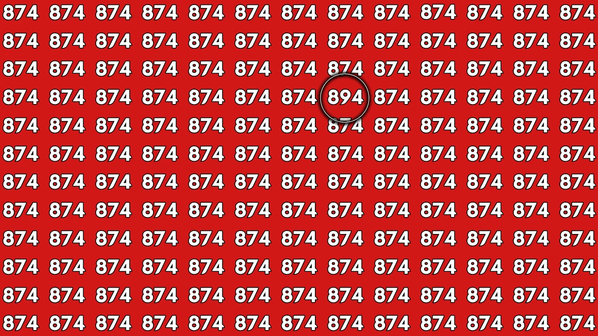 Optical Illusion 8 Seconds Challenge: Only People with Eagle Eyes can Spot the Number 894