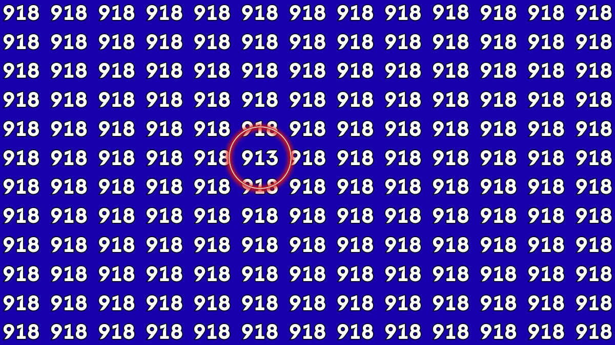 Optical Illusion 7 Seconds Challenge: Only People with Eagle Eyes Can spot the Number 913