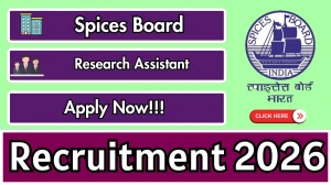 Spices Board Research Assistant Recruitment 2026 – Walk in