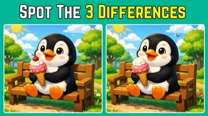 Spot 3 differences between the Penguin pictures in just 10 seconds!