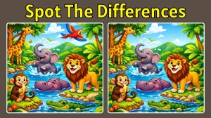 Spot The Difference: Can you spot 3 differences between the two Images in 10 sec...