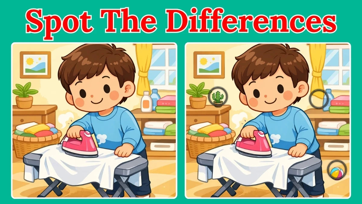 Spot The Difference: Can you spot 3 differences between the two Images in 10 seconds?