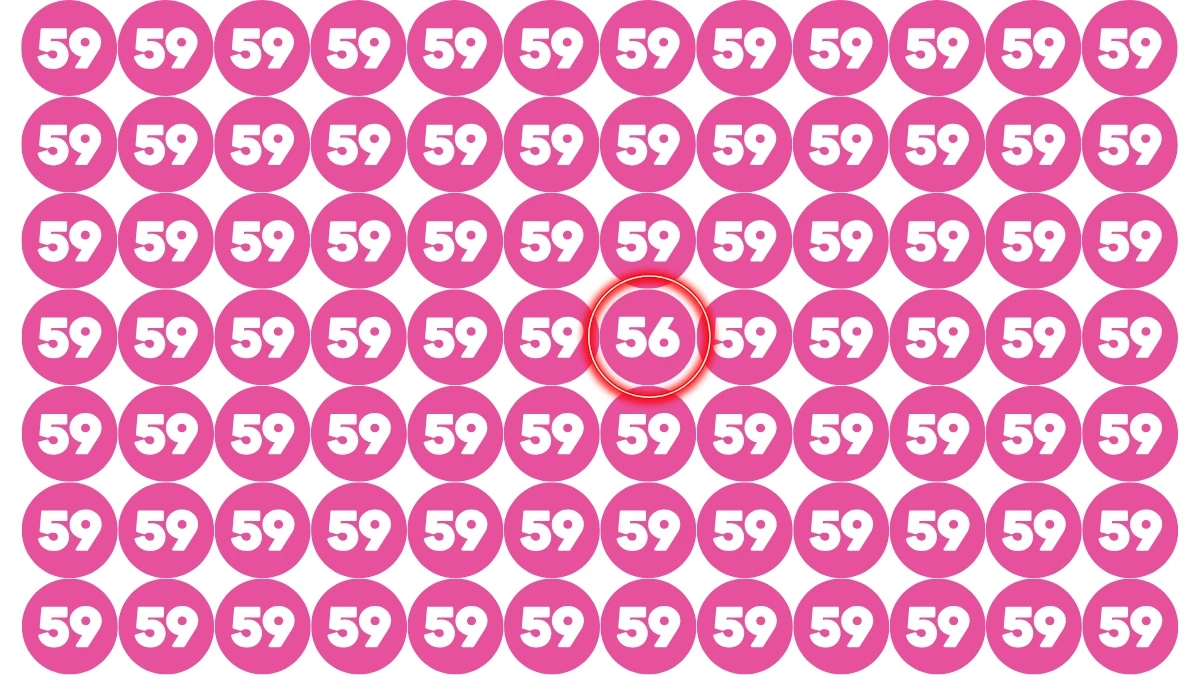 Optical Illusion Find it Out: Within 5 Seconds Spot The Number 56 among 59