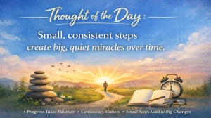 Thought of the Day: “Small, Consistent Steps Create Big, Quiet Miracles Over T...