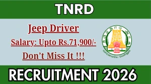 TNRD Jeep Driver Recruitment 2026 - Apply Offline