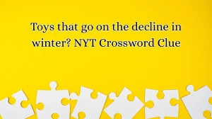 Toys that go on the decline in winter? NYT Crossword Clue