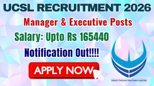UCSL Recruitment 2026 - Apply Online for 13 Manager, Senior Manager and Other Posts UCSL Recruitment 2026 - Apply Online for 13 Manager, Senior Manager and Other Posts