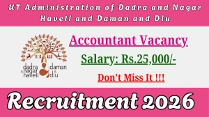 UT Administration of Dadra and Nagar Haveli and Daman and Diu Accountant Recruitment 2026 - Apply Offline for 01 Posts