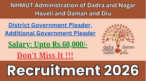 UT Administration of Dadra and Nagar Haveli and Daman and Diu Recruitment 2026 - Apply Offline for 04 District Government Pleader, Additional Government Pleader Posts