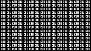 Visual Illusion: Within 7 Seconds Spot the Word CUB among CBU