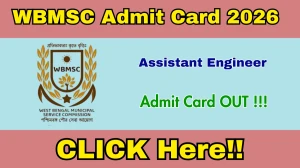 WBMSC Assistant Engineer Admit Card 2026 - Download Here