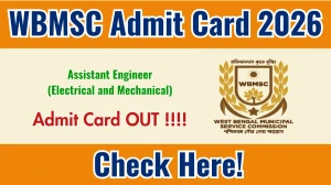 WBMSC Assistant Engineer Admit Card 2026 Out - Download Here