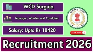 WCD Surguja Recruitment 2026 - Apply Online for 05 Manager, Warden and Caretaker Posts