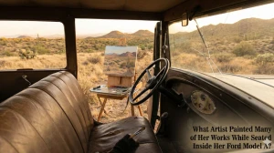 What Artist Painted Many of Her Works While Seated Inside Her Ford Model A?