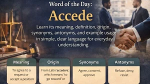Word of the Day: Accede with Meaning and Definition